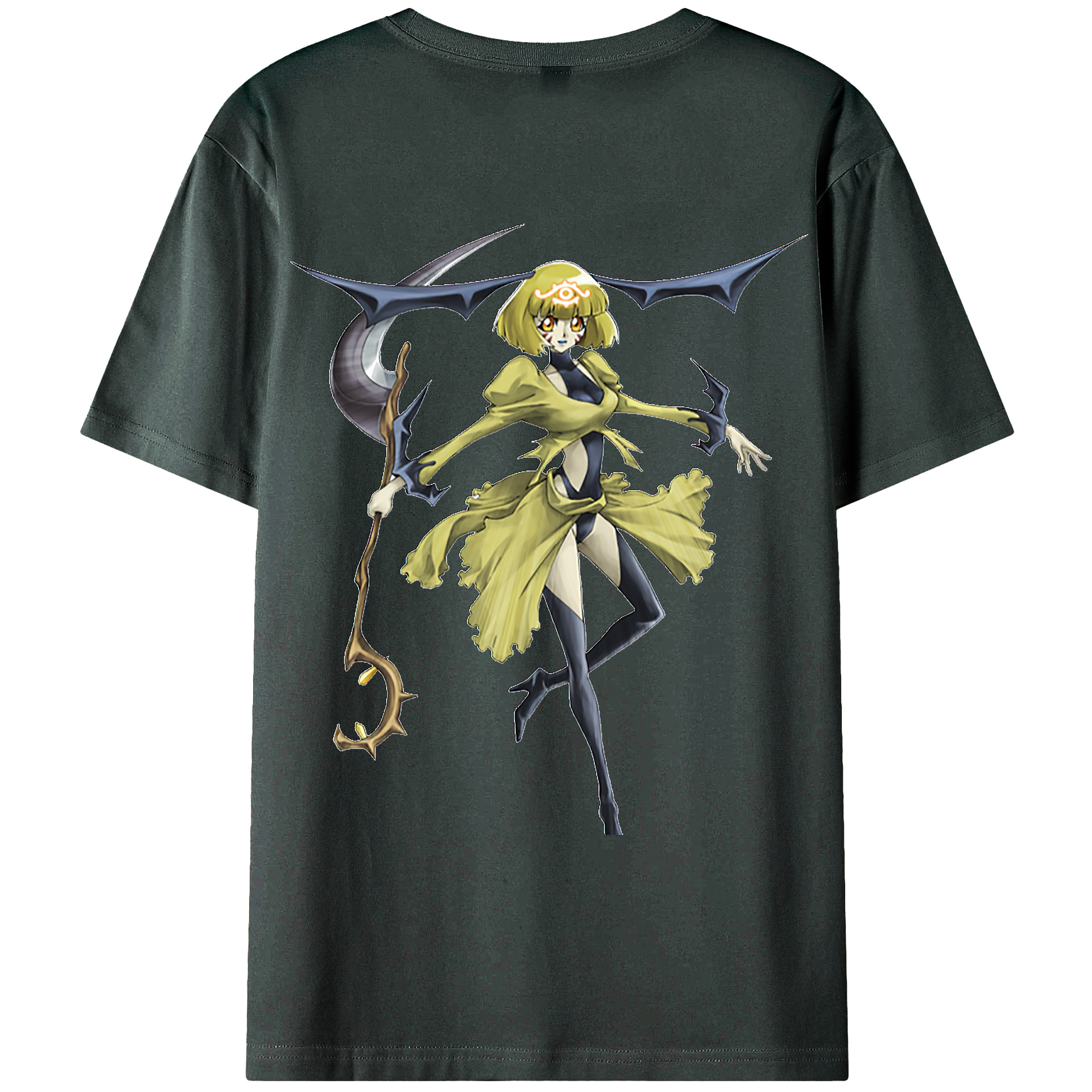 （画像用） 遊☆戯☆王 Yu-Gi-Oh! 綿100％ メンズ半袖Tシャツ（バックプリント） 通気性